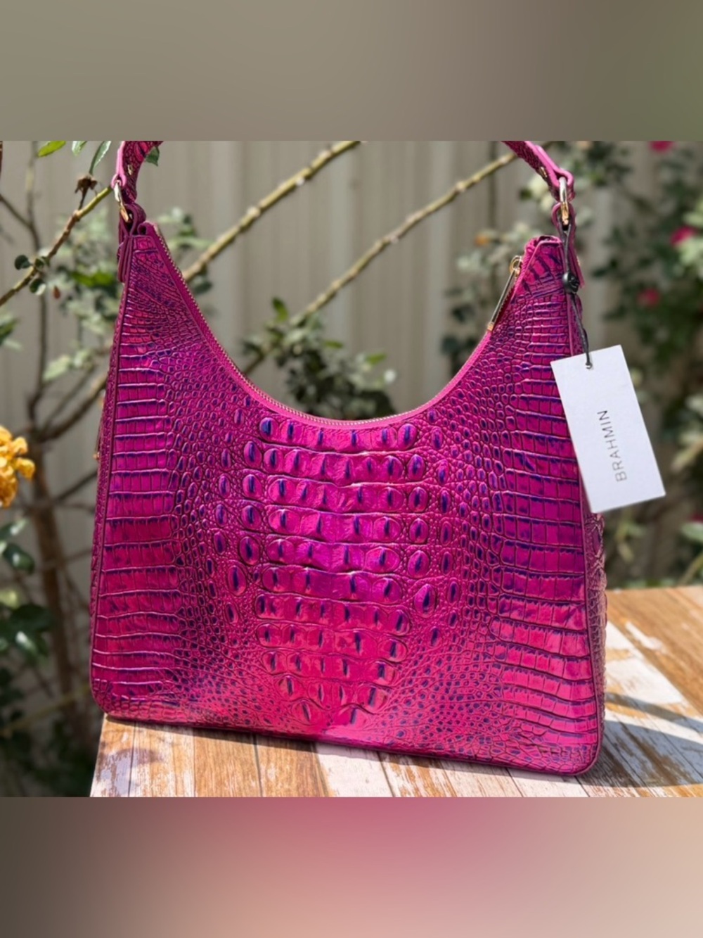 Brahmin Tabitha Voltage Violet Melbourne PRICE FIRM Pretty EYE! NWT - Picture 15 of 15
